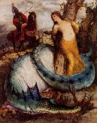 Arnold Bocklin Angelika, von einem Drachen bewacht oder Angelica und Ruggiero Spain oil painting artist